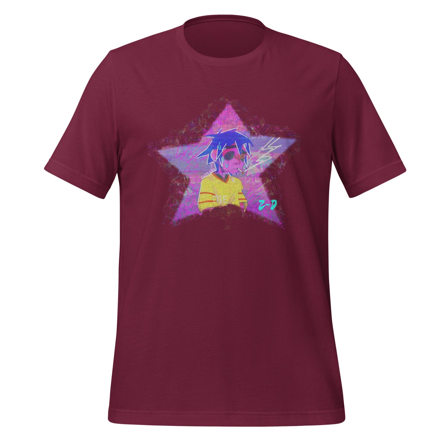 Custom 2-D Star Dark Cotton Unisex T-shirt