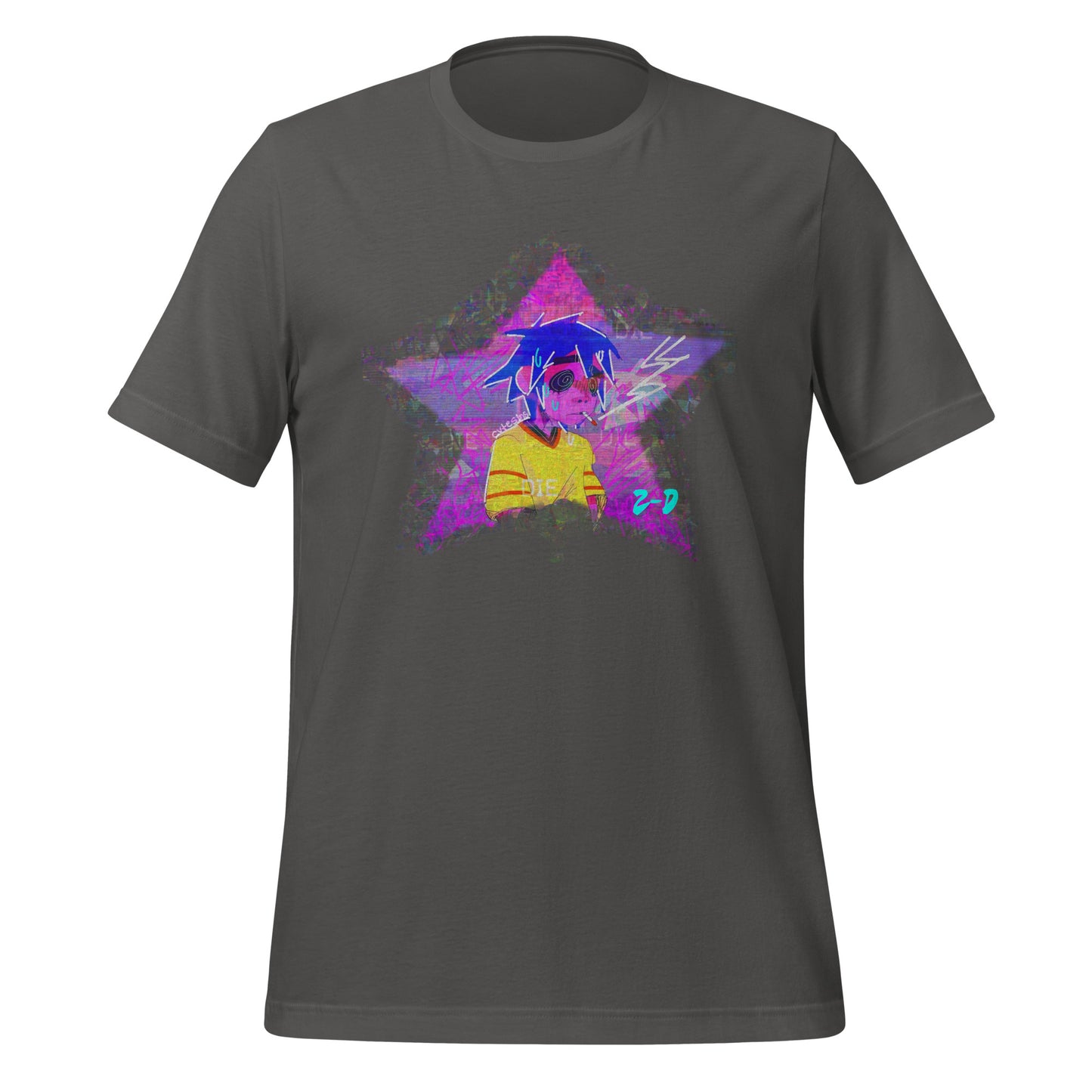 Custom 2-D Star Dark Cotton Unisex T-shirt