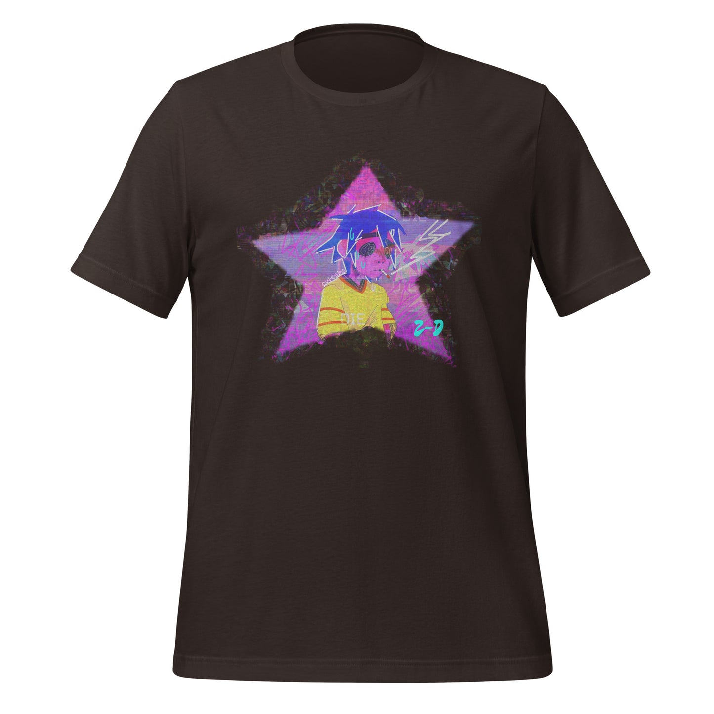 Custom 2-D Star Dark Cotton Unisex T-shirt