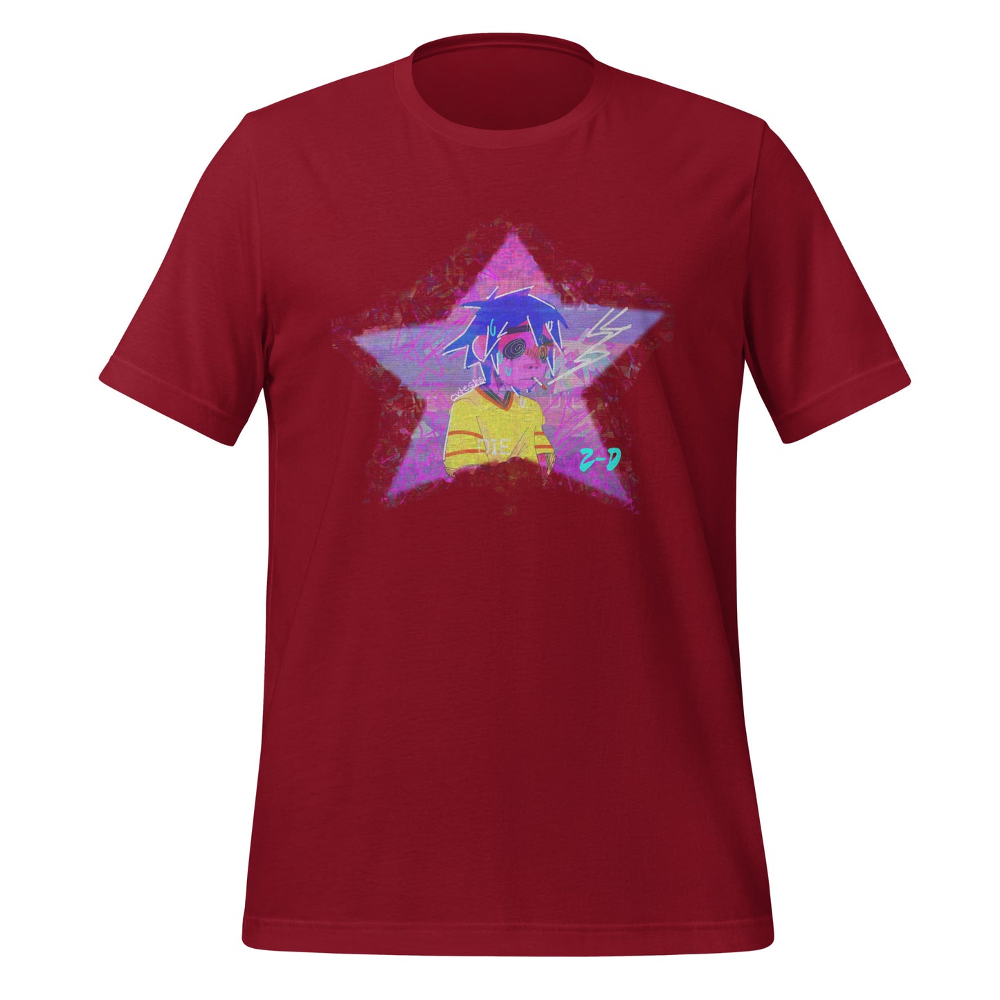 Custom 2-D Star Dark Cotton Unisex T-shirt