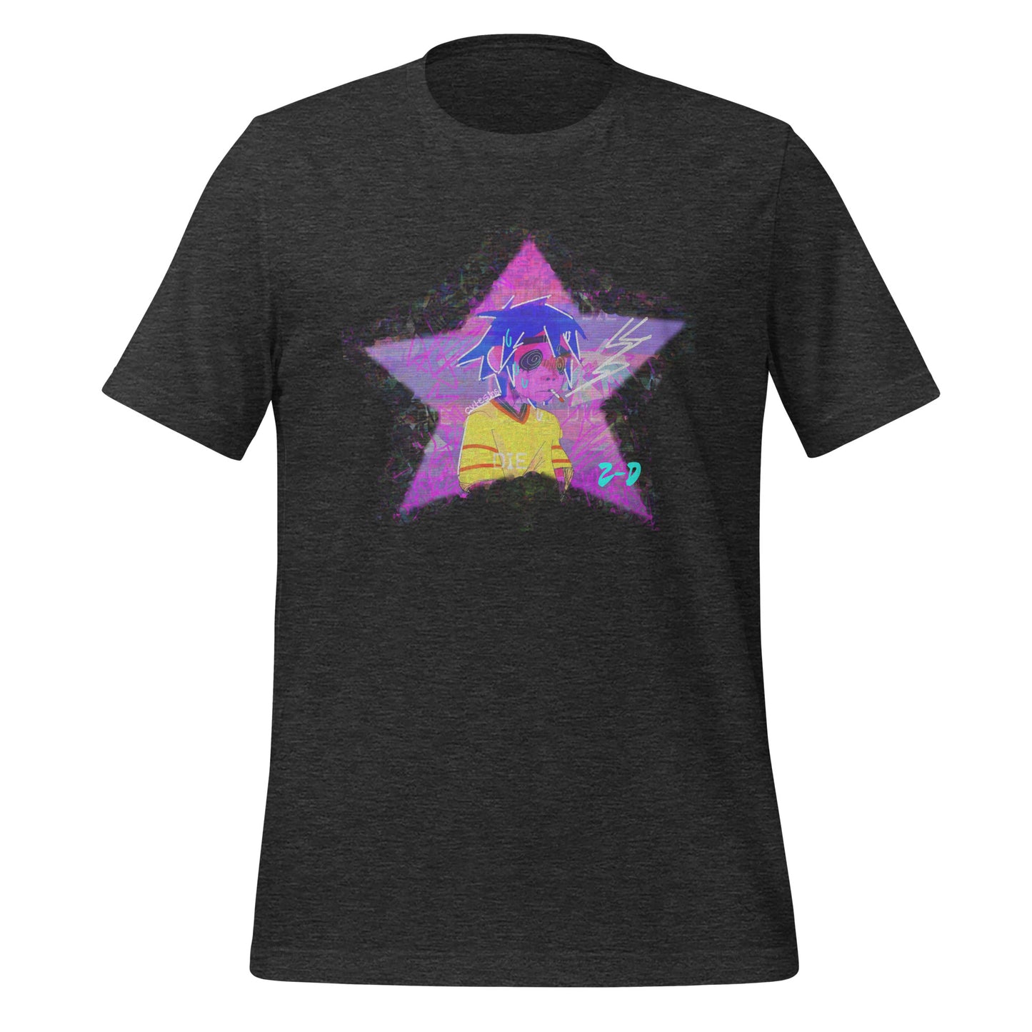 Custom 2-D Star Dark Cotton Unisex T-shirt