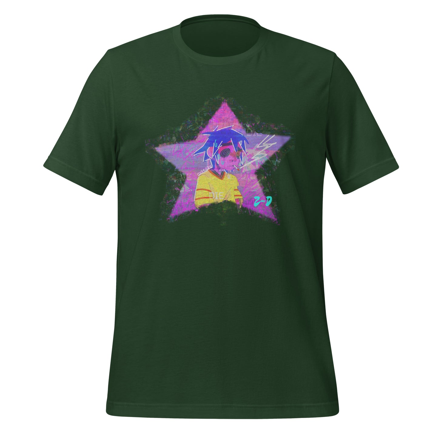 Custom 2-D Star Dark Cotton Unisex T-shirt