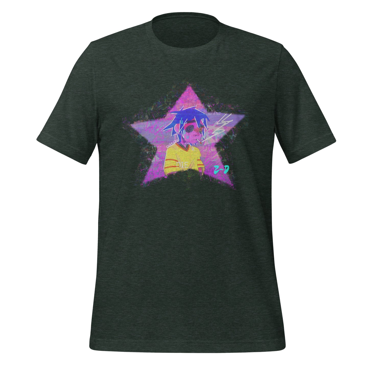 Custom 2-D Star Dark Cotton Unisex T-shirt