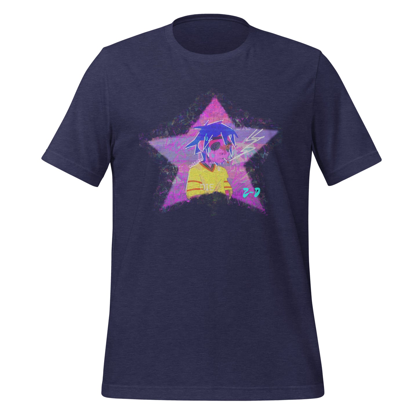 Custom 2-D Star Dark Cotton Unisex T-shirt
