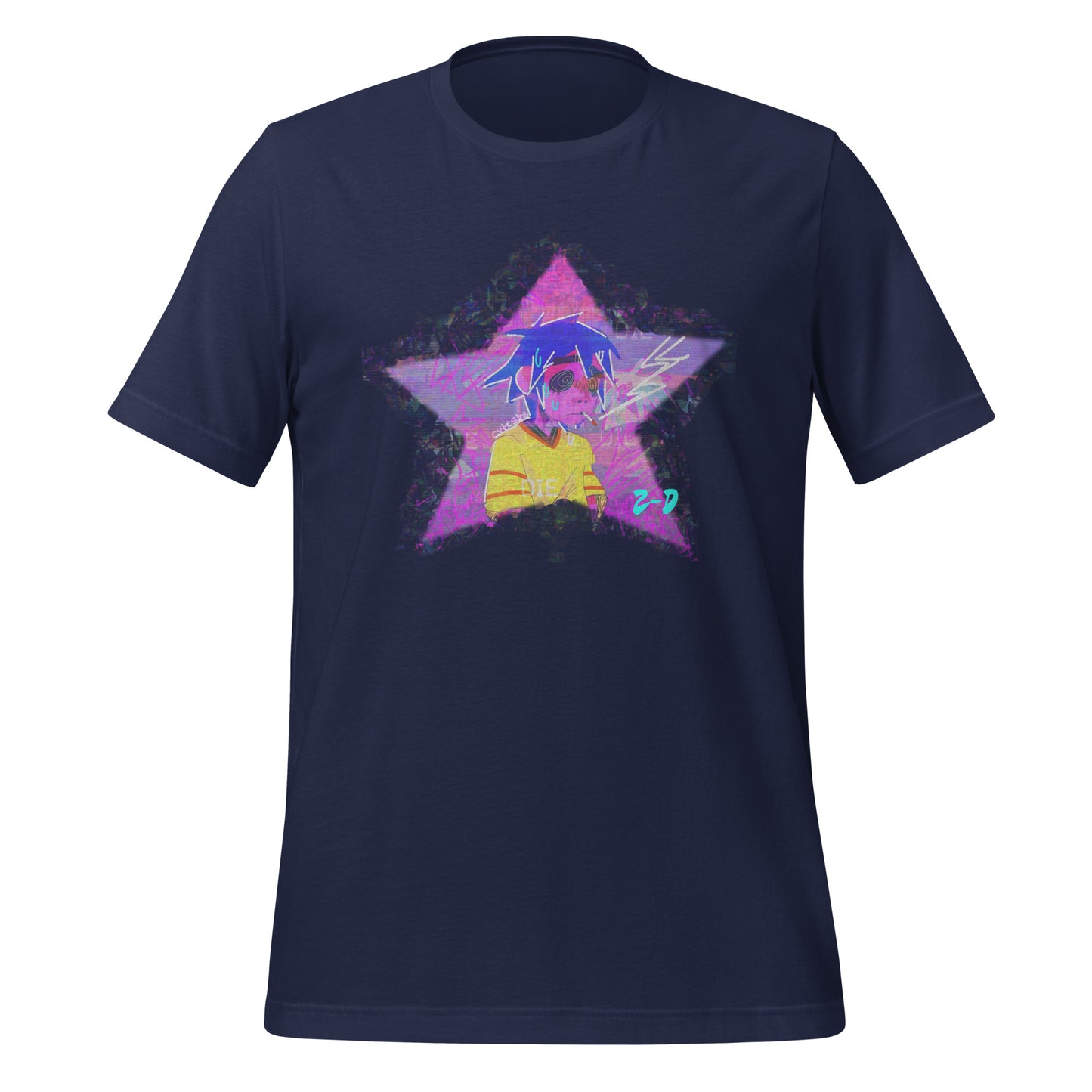 Custom 2-D Star Dark Cotton Unisex T-shirt