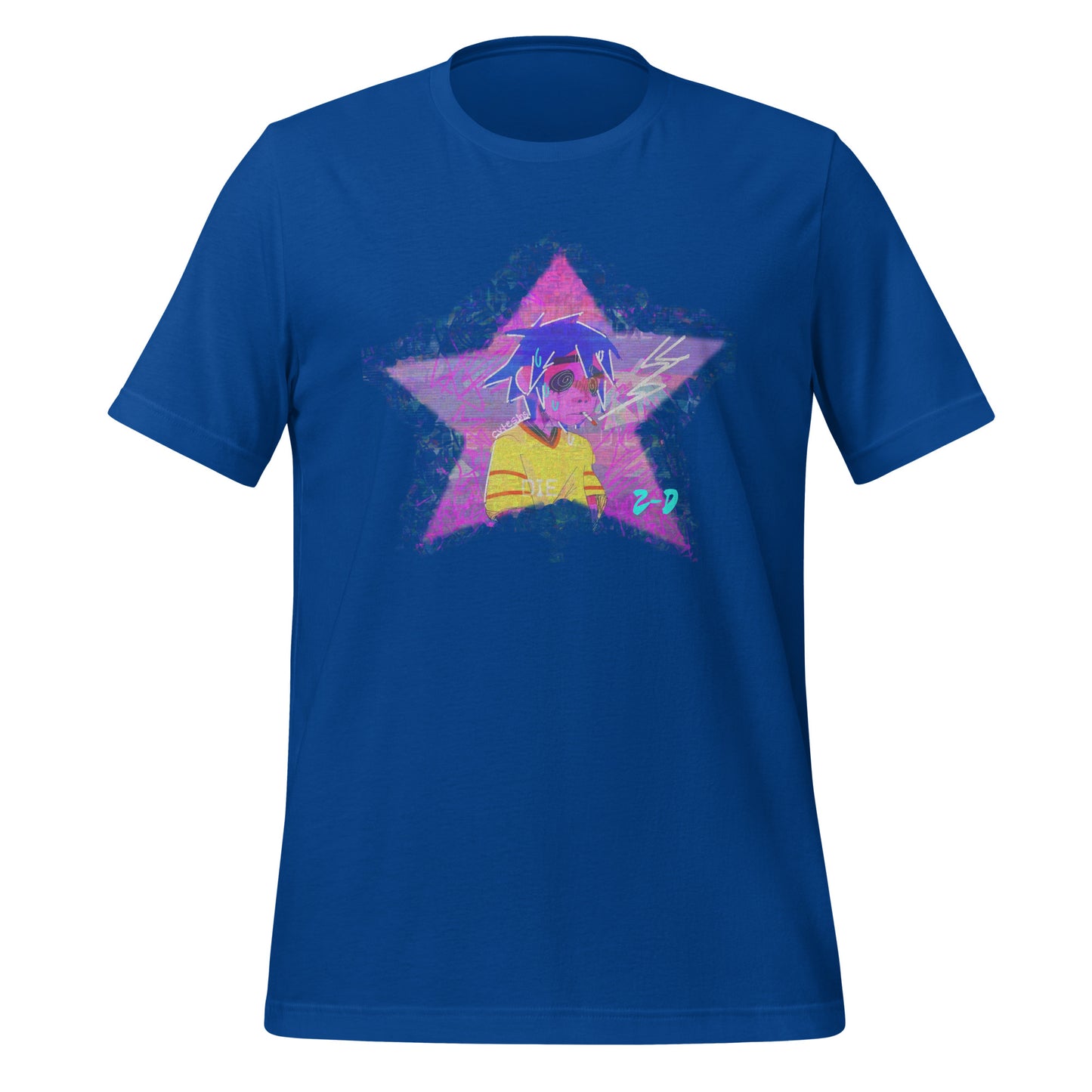 Custom 2-D Star Dark Cotton Unisex T-shirt